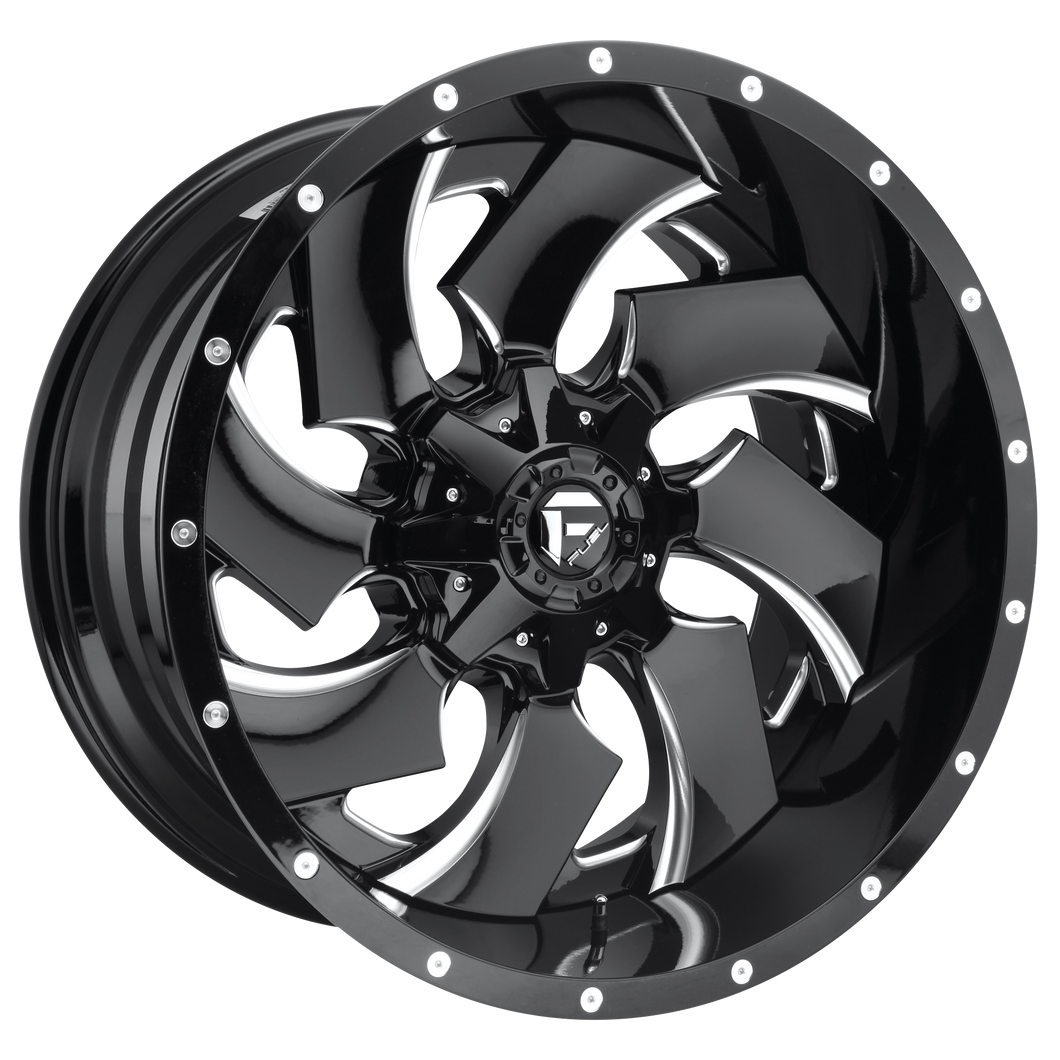 22x10 Fuel Offroad Wheels D239 Cleaver 8x165.1 -13 Offset 125.1 Centerbore Gloss Black