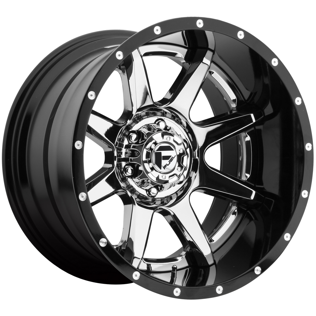 22x12 Fuel Offroad Wheels D247 Rampage 6x139.7 -44 Offset 108 Centerbore Chrome