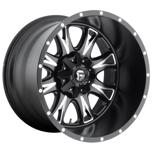 17x9 Fuel Offroad Wheels D513 Throttle 8x165.1 1 Offset 125.1 Centerbore Matte Black