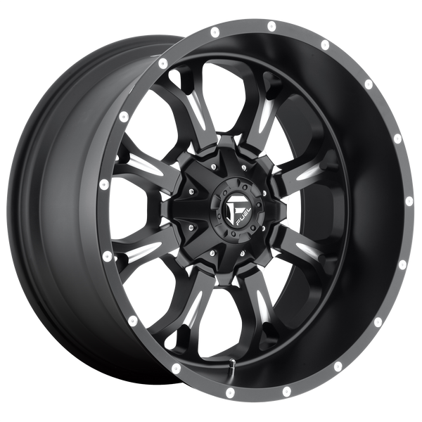 17x9 Fuel Offroad Wheels D517 Krank 8x165.1 1 Offset 125.1 Centerbore Matte Black