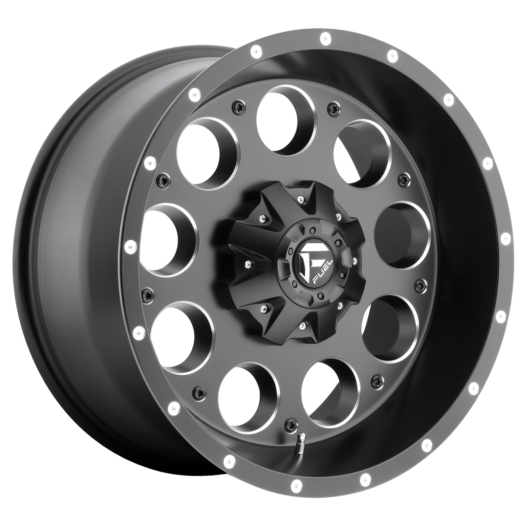 16x8 Fuel Offroad Wheels D525 Revolver 6x139.7 1 Offset 108 Centerbore Matte Black