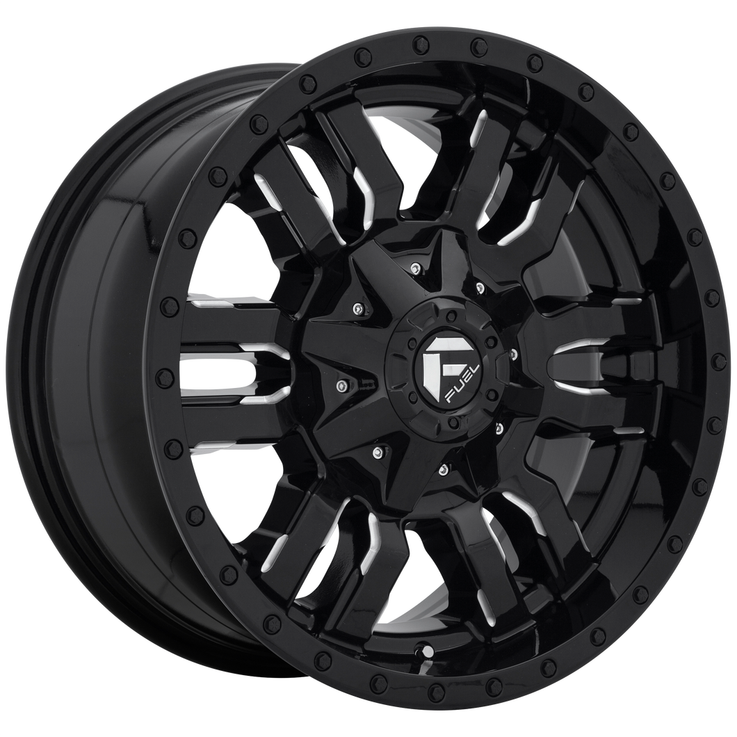 24x14 Fuel Offroad Wheels D595 Sledge 5x127/5x139.7 -75 Offset 87.1 Centerbore Gloss Black