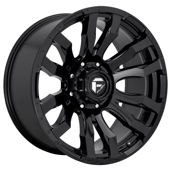 20x10 Fuel Offroad Wheels D675 Blitz 8x165.1 -18 Offset 125.1 Centerbore Gloss Black