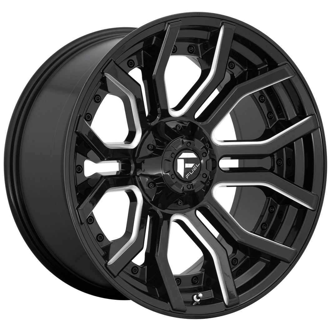 24x12 Fuel Offroad Wheels D711 Rage 8x165.1 -44 Offset 125.2 Centerbore Gloss Black