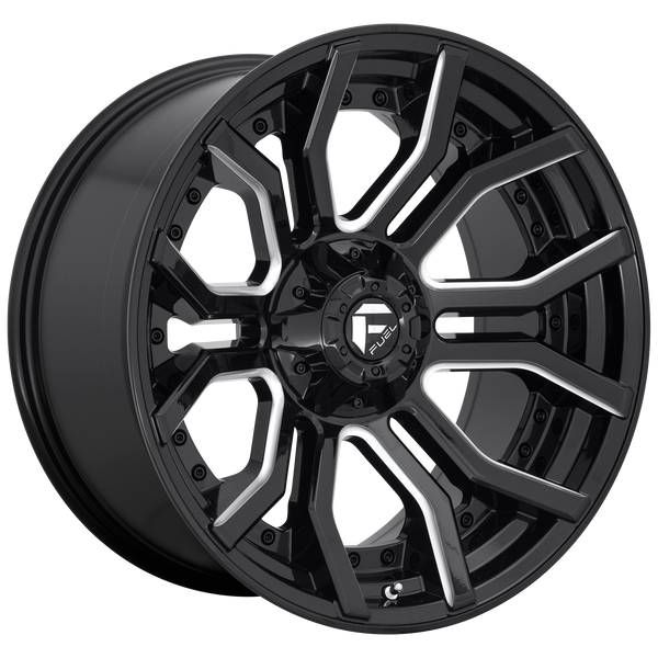 24x12 Fuel Offroad Wheels D711 Rage 8x180 -44 Offset 124.3 Centerbore Gloss Black