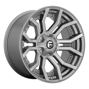 22x10 Fuel Offroad Wheels D713 Rage Platinum 8x180 -18 Offset 124.3 Centerbore Gunmetal