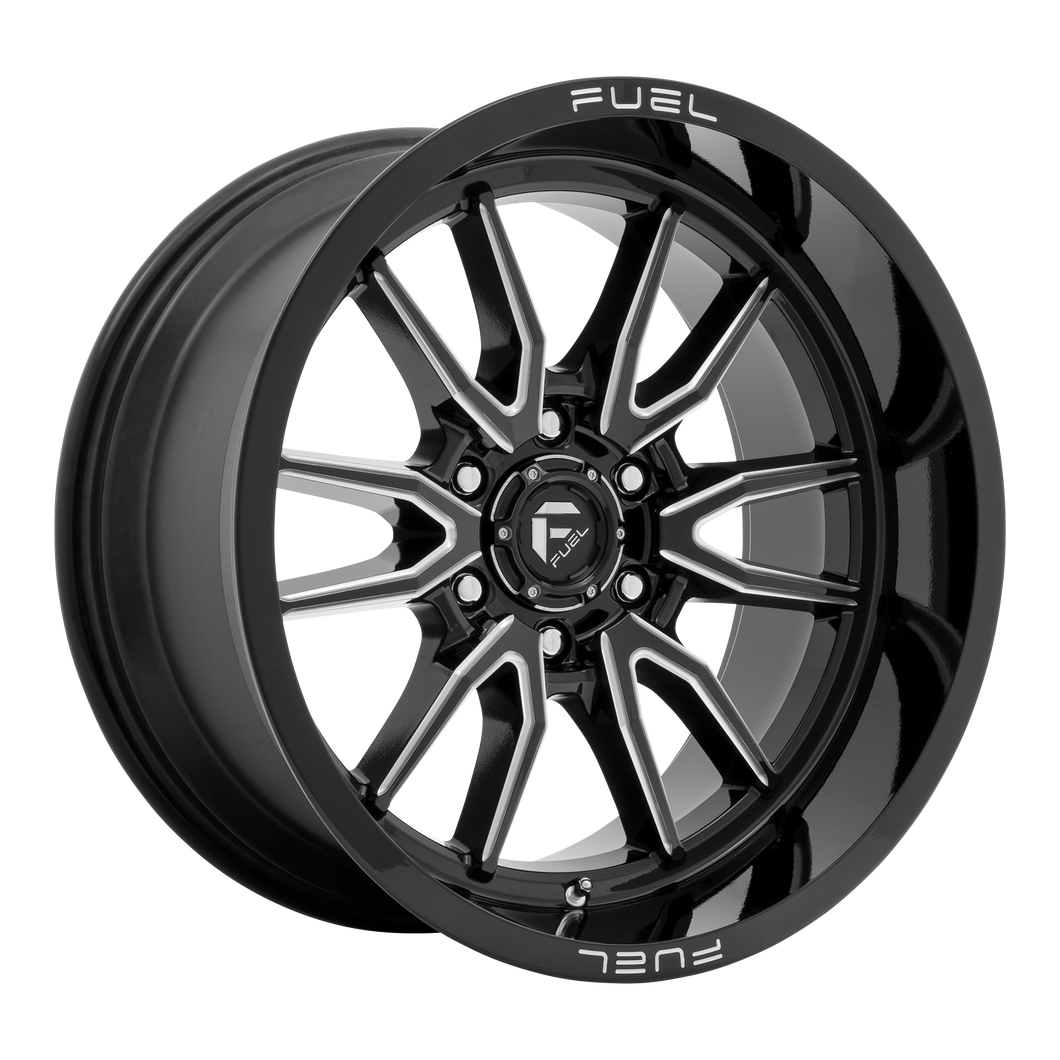 24x12 Fuel Offroad Wheels D761 Clash 6x135 -44 Offset 87.1 Centerbore Gloss Black