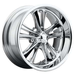 18x8 5x120.65 Foose Wheels F097 Knuckle Chrome Plated 1 offset 72.56 hub