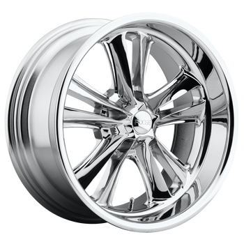 18x9.5 5x120.65 Foose Wheels F097 Knuckle Chrome Plated 1 offset 72.56 hub