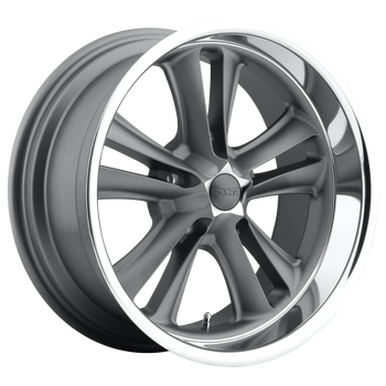 17x7 5x120.65 Foose Wheels F099 Knuckle Matte Gun Metal Machined 1 offset 72.56 hub