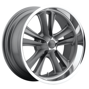 18x8 5x114.3 Foose Wheels F099 Knuckle Matte Gun Metal Machined 1 offset 72.56 hub