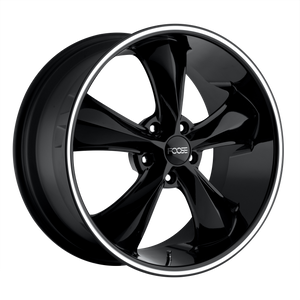 17x7 5x120.65 Foose Wheels F104 Legend Gloss Black Milled 1 offset 72.56 hub