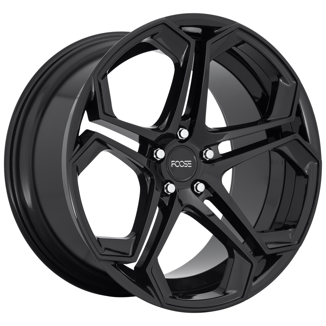 20x10.5 5x114.3 Foose Wheels F169 Impala Gloss Black 40 offset 72.56 hub