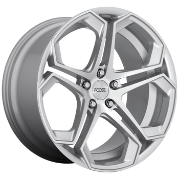 20x10.5 5x120 Foose Wheels F170 Impala Gloss Silver Machined 40 offset 72.56 hub