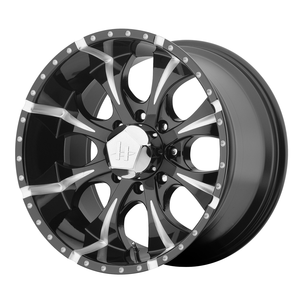 18x9 8x170 Helo Wheels HE791 Maxx Gloss Black Milled -12  offset  130.81  hub