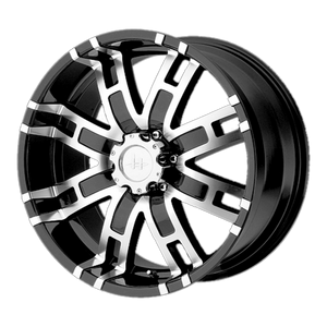 20x9 6x139.7 Helo Wheels HE835 Gloss Black Machined 18  offset  106.25  hub