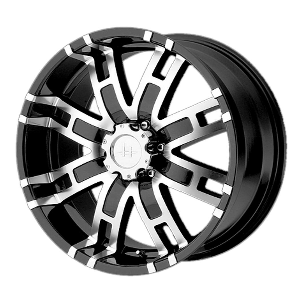 20x9 6x139.7 Helo Wheels HE835 Gloss Black Machined 18  offset  106.25  hub