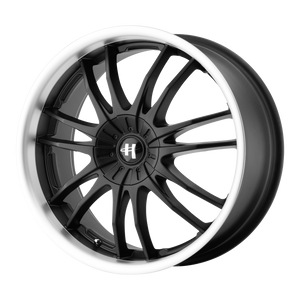 17x7.5  Helo Wheels HE845 Gloss Black Machined 42  offset  72.6  hub