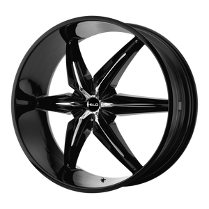 22x9.5  Helo Wheels HE866 Gloss Black With Removable Chrome Accents 10  offset  72.6  hub