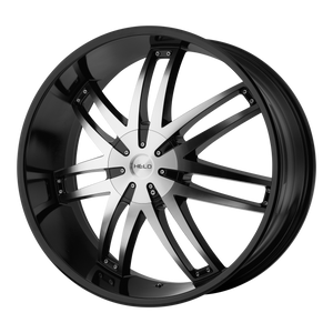 24x9.5  Helo Wheels HE868 Gloss Black With Machined Face 35  offset  72.6  hub