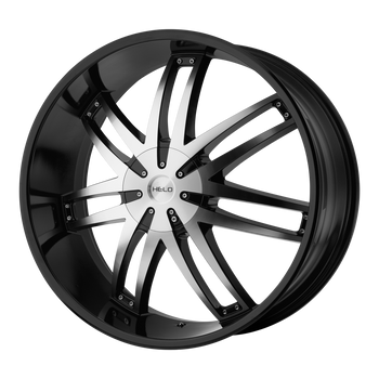 24x9.5  Helo Wheels HE868 Gloss Black With Machined Face 35  offset  72.6  hub