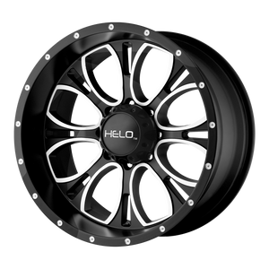 20x9  Helo Wheels HE879 Gloss Black Machined 18  offset  106.25  hub