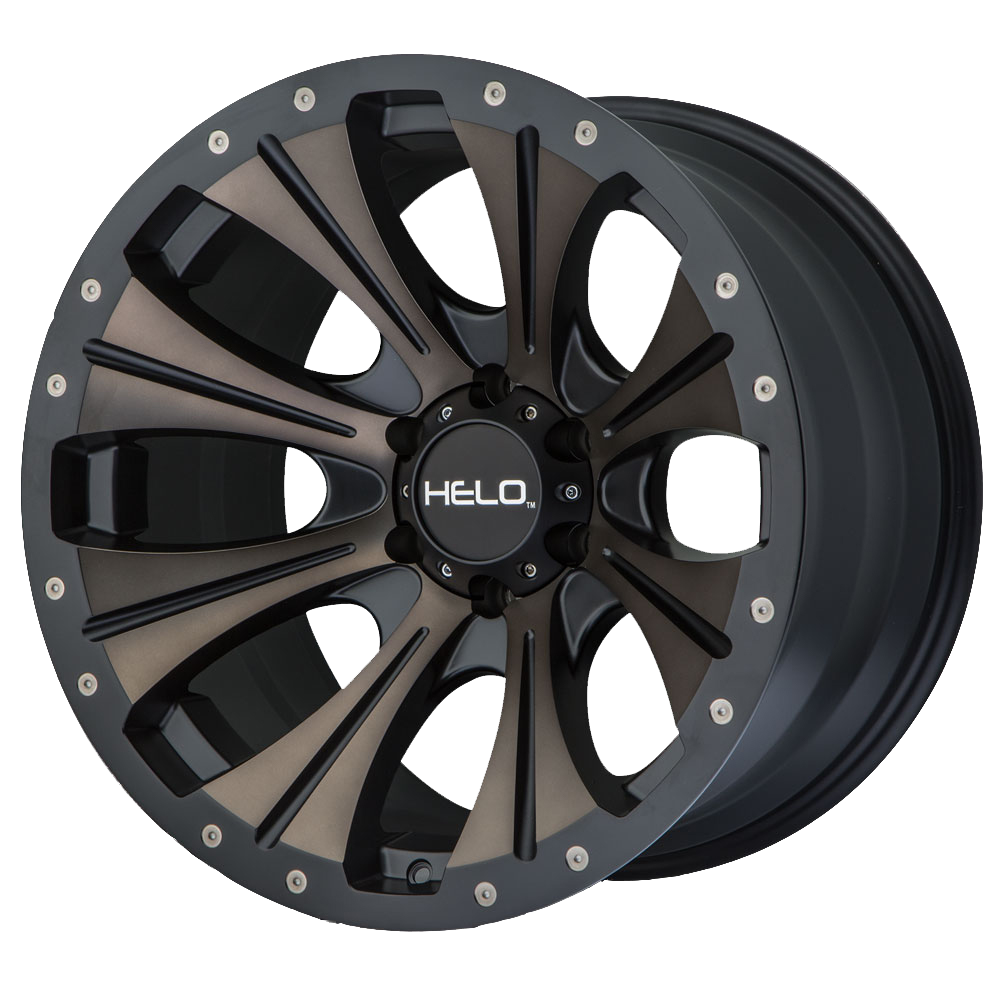 22x10  Helo Wheels HE901 Satin Black Dark Tint -18  offset  72.6  hub