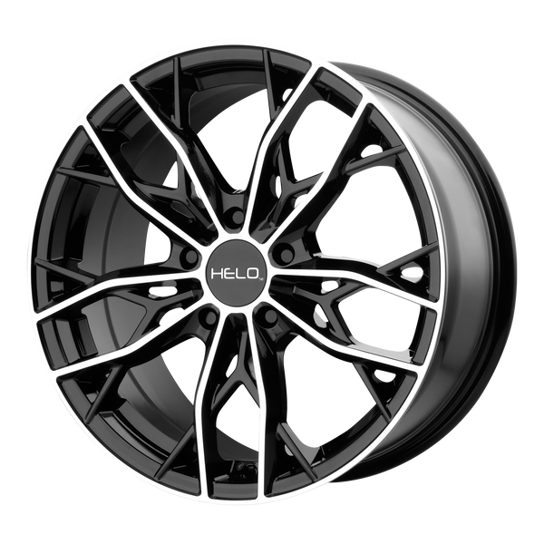 17x7  Helo Wheels HE907 Gloss Black Machined 38  offset  72.6  hub