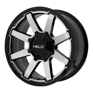 20x9  Helo Wheels HE909 Gloss Black Machined 18  offset  125.5  hub