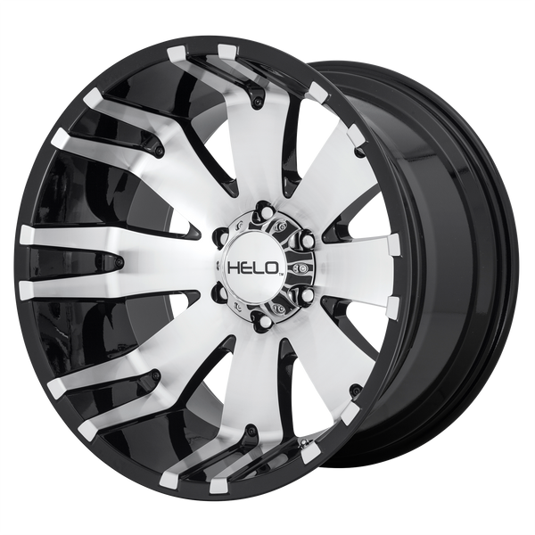 20x9  Helo Wheels HE917 Gloss Black Machined 18  offset  87.1  hub