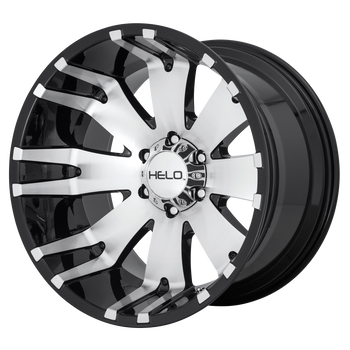 20x9  Helo Wheels HE917 Gloss Black Machined 0  offset  124.2  hub