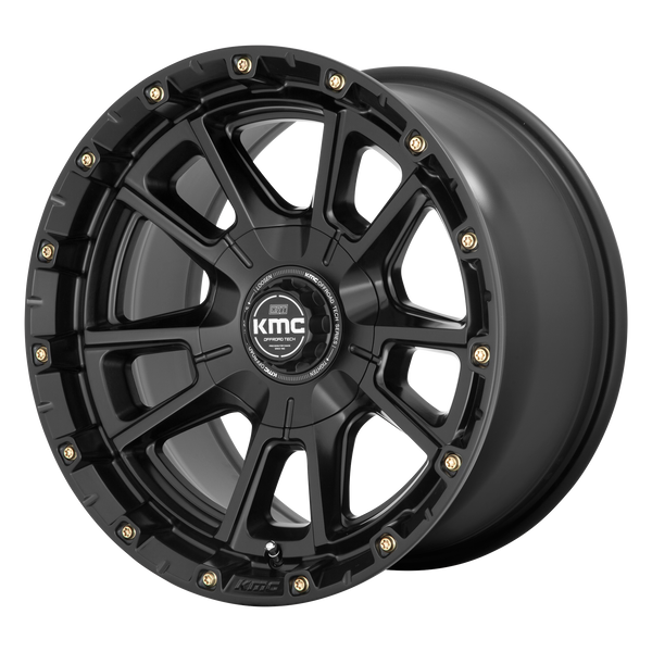 20x9  KMC Wheels KM100 Sync Satin Black 0  offset  78.1  hub