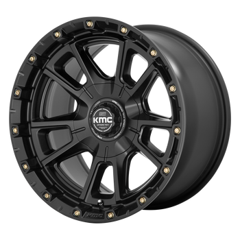 20x9  KMC Wheels KM100 Sync Satin Black 0  offset  78.1  hub