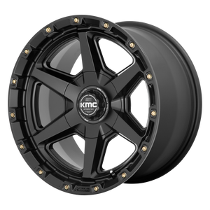 17x9  KMC Wheels KM101 Tempo Satin Black 0  offset  78.1  hub