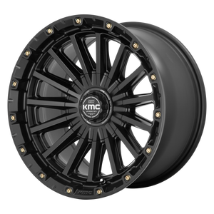 20x9  KMC Wheels KM102 Signal Satin Black 0  offset  78.1  hub