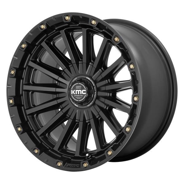 17x9  KMC Wheels KM102 Signal Satin Black 0  offset  78.1  hub