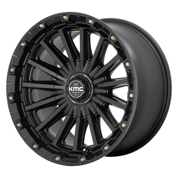 17x9  KMC Wheels KM102 Signal Satin Black 0  offset  78.1  hub