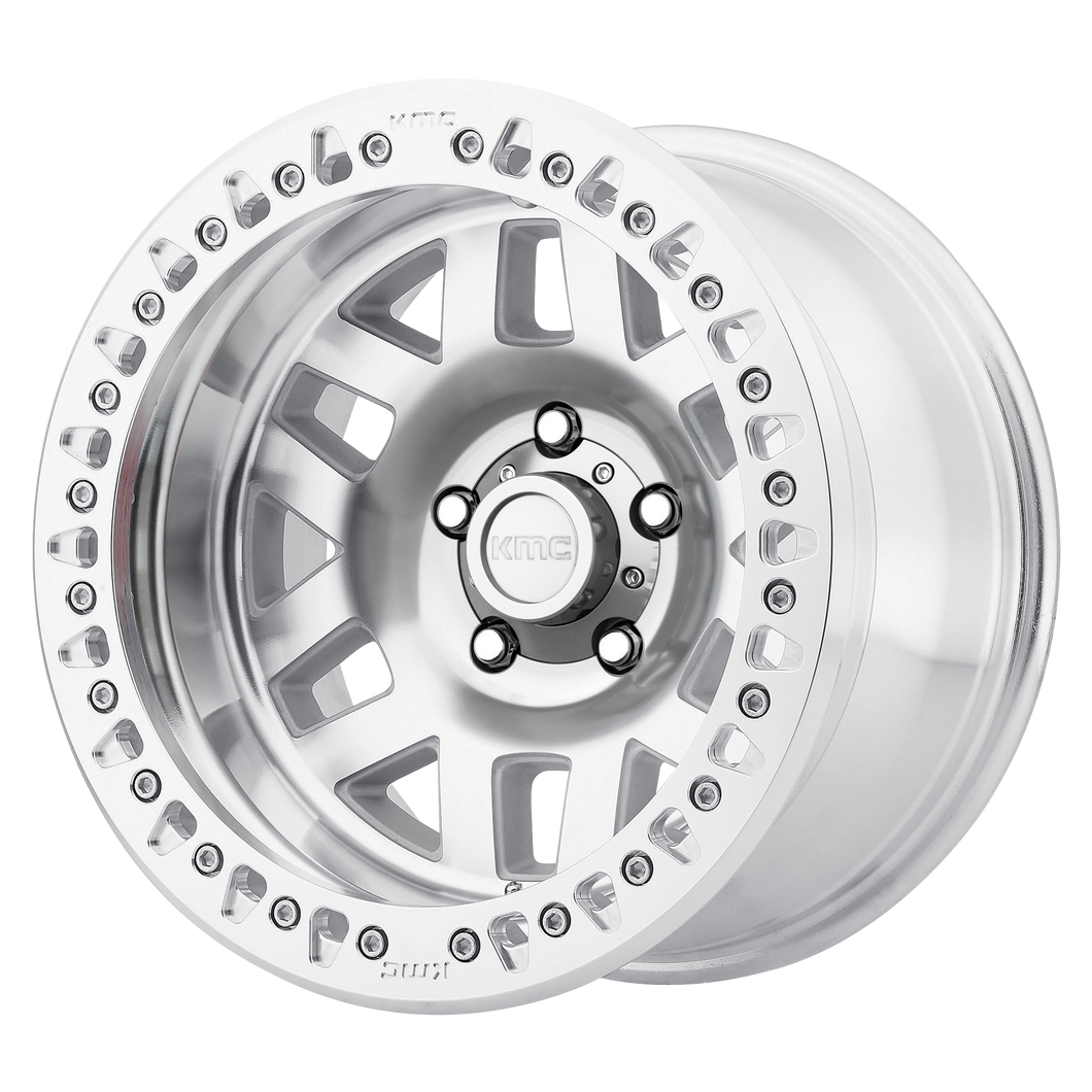 17x9  KMC Wheels KM229 Machete Crawl Machined -38  offset  108  hub