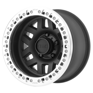 17x9  KMC Wheels KM229 Machete Crawl Satin Black Machined Bead Ring -38  offset  125.5  hub