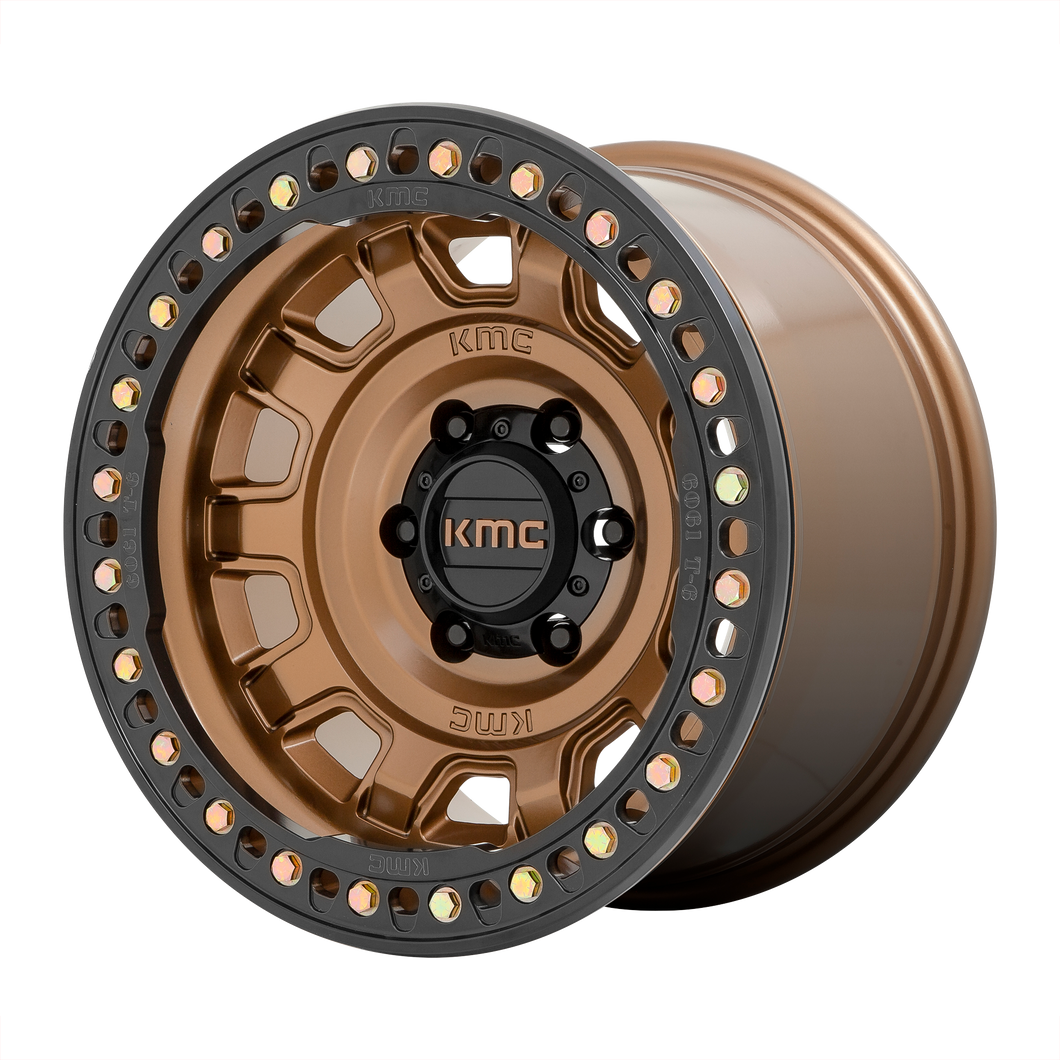 17x9  KMC Wheels KM236 Tank Beadlock Matte Bronze -15  offset  71.5  hub