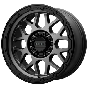 20x9  KMC Wheels KM535 Grenade Off-Road Matte Gray Matte Black Lip 18  offset  106.25  hub
