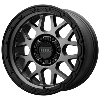 18x8.5  KMC Wheels KM535 Grenade Off-Road Matte Gray Matte Black Lip 0  offset  78  hub