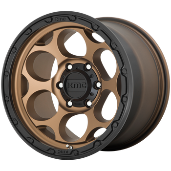 18x8.5  KMC Wheels KM541 Dirty Harry Matte Bronze With Black Lip 0  offset  87.1  hub