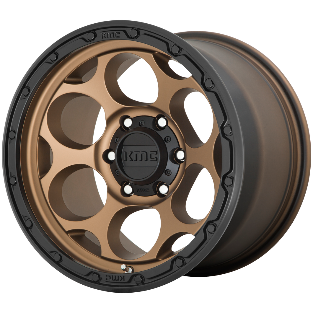 17x9  KMC Wheels KM541 Dirty Harry Matte Bronze With Black Lip -12  offset  71.5  hub