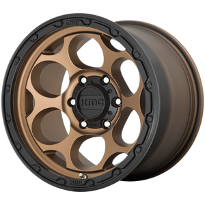 18x8.5  KMC Wheels KM541 Dirty Harry Matte Bronze With Black Lip 18  offset  106.25  hub