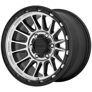 16x7  KMC Wheels KM542 Impact Satin Black Machined 30  offset  72.56  hub