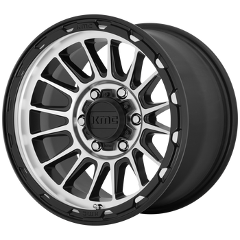 17x8.5  KMC Wheels KM542 Impact Satin Black Machined 0  offset  125.1  hub