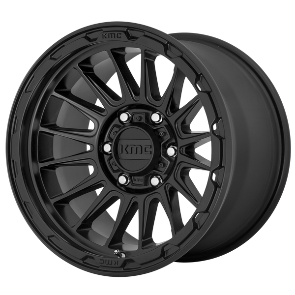 17x8  KMC Wheels KM542 Impact Satin Black 20  offset  106.1  hub