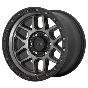 18x9  KMC Wheels KM544 Mesa Satin Black With Gray Tint 18  offset  71.5  hub