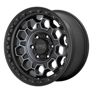 17x9  KMC Wheels KM545 Trek Satin Black With Gray Tint -12  offset  106.1  hub